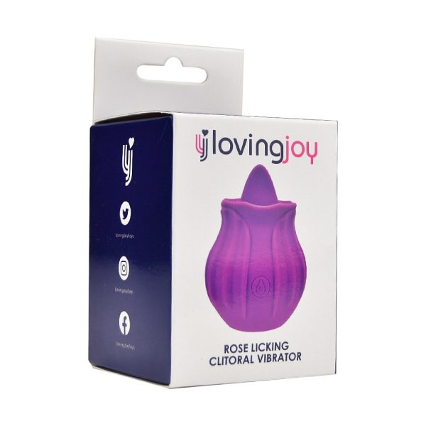 Loving Joy Vibrador de clítoris para lamer rosas morado