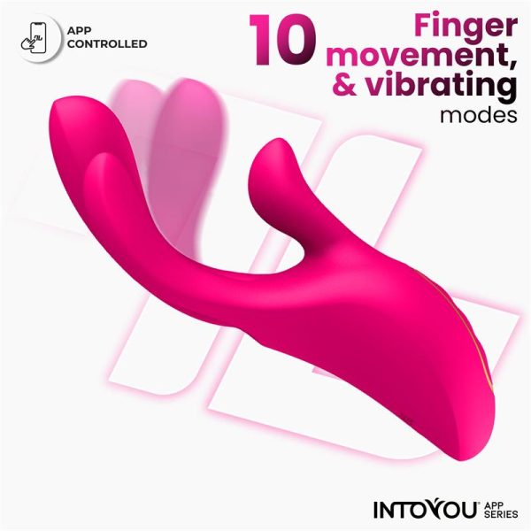 INTOYOU APP SERIES Derek Vibrador con Movimiento Finger 3 Motores y APP - Imagen 3