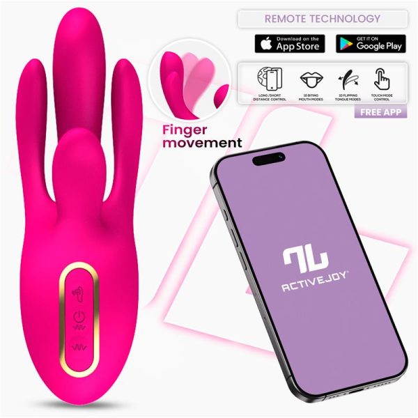INTOYOU APP SERIES Derek Vibrador con Movimiento Finger 3 Motores y APP
