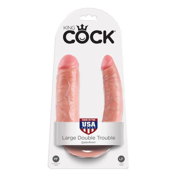 KING COCK King Cock Pene Doble Penetración Grande - Color Natural