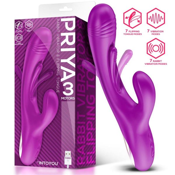 INTOYOU Priya Vibrador con Lengua con Movimiento Flipping