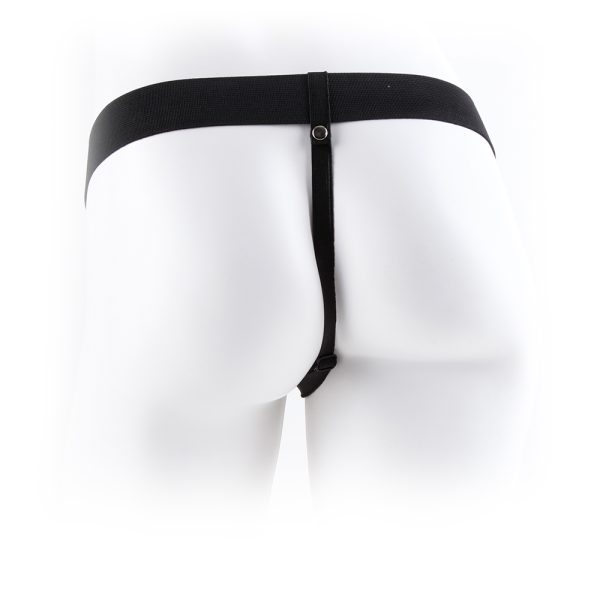 STRAP-ON HUECO CON VIBRACIÓN Y TESTICULOS 7" FETISH FANTASY SERIES BLANCO - Imagen 3