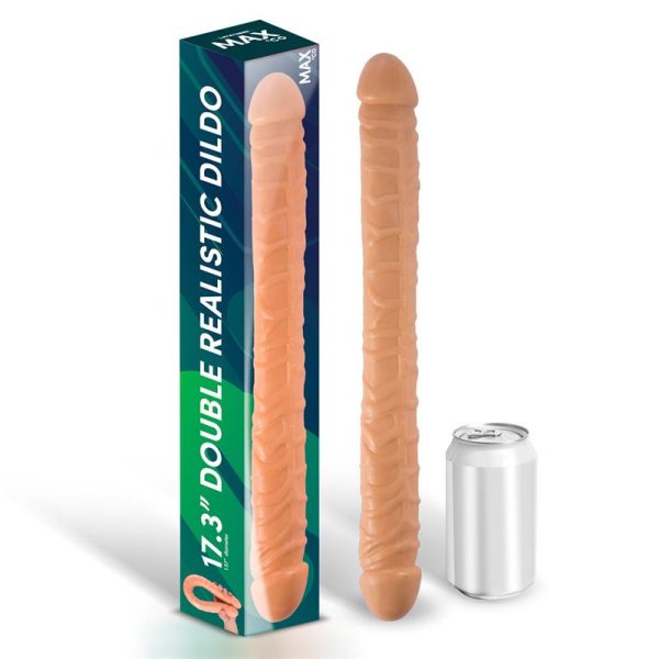 MAX & CO Trent Dildo Doble Realista Natural 17,3" - 44 cm