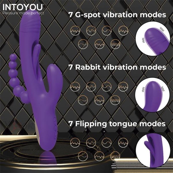 INTOYOU Triya Vibrador con Lengua Flipping y Cadena Anal - Imagen 3