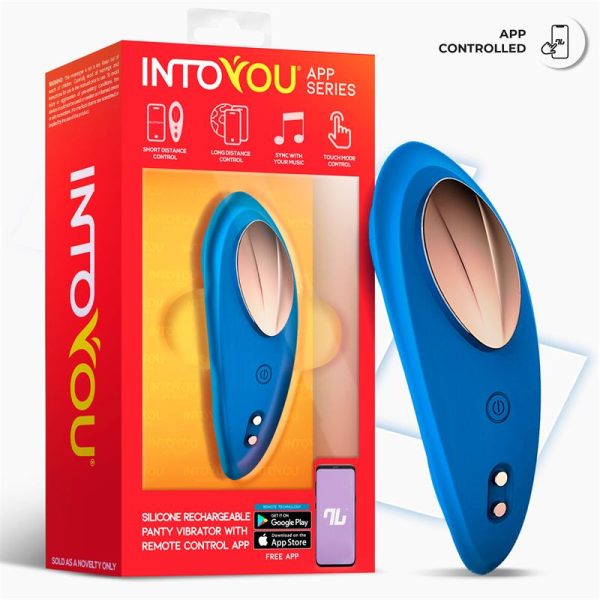 INTOYOU APP SERIES Vibrador de Braguita con APP Silicona Azul - Imagen 3